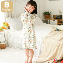 Girl Modale Sleeping Dress Summer Princess Wind Great Boy Long Sleeve Short Sleeve Sleeping Clothing Thin breathable Ice Silk Home Residence Dress