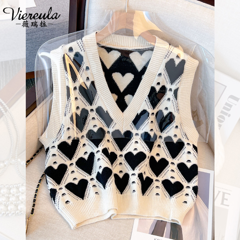 Women's Trendy Vest 2025 Spring and Autumn New Style Layered Stylish Knit Vest Sweater for Women Women's Trendy Vest 2025 Spring and Autumn New Style Layered Stylish Knit Vest Sweater for Women