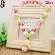 3 pieces Hainan natural shell conch necklace small fresh short pendant female seaside travel photo
