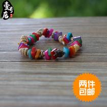 Hainan multicolored stone bracelet lucky stone colorful send yourself send best friend send friends Sanya travel gifts