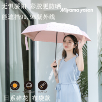 Japanese miyama Meishan Capsule Umbrella Sunscreen Umbrella Double Use 50-fold Mini UV-proof sunshade