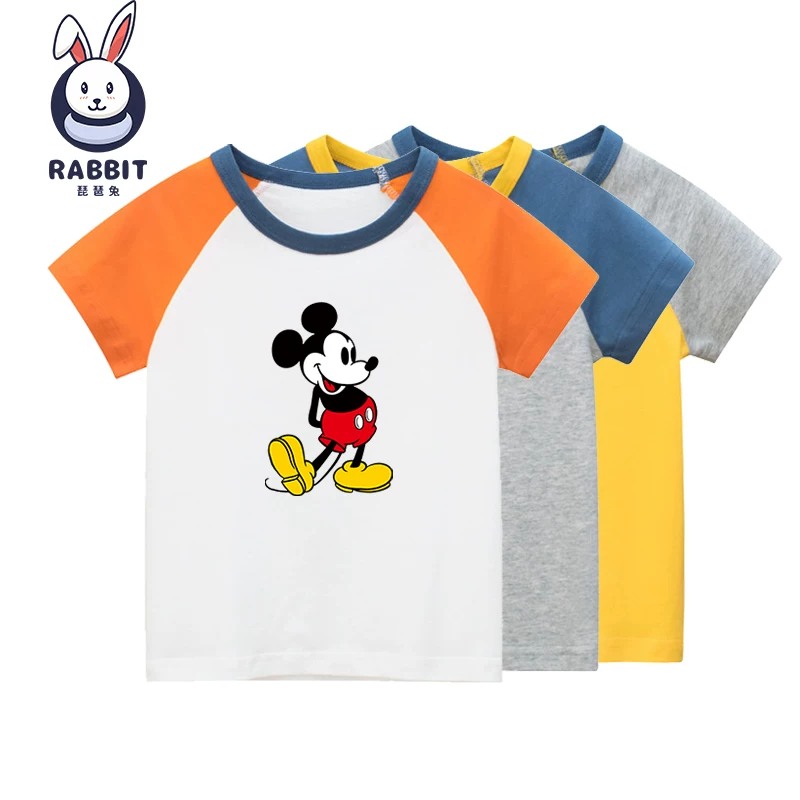 Children's summer cotton T-shirt for men and women, 2023, children's clothing