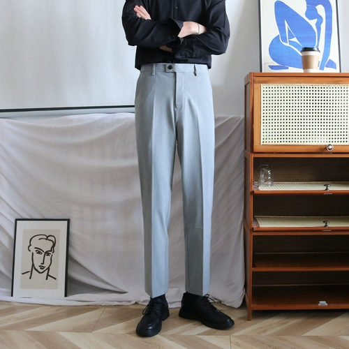 Осенние демисезонные штаны для отдыха, классический костюм, в корейском стиле, облегающий крой