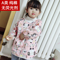 Baby eating cover bib Pure cotton waterproof and anti-dirty childrens apron anti-dressing tether thin childrens protective clothing spring