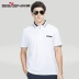 Áo thun ngắn tay mùa hè nam mùa hè màu rắn ve áo thời trang kinh doanh áo thun cotton giản dị polo trắng Polo