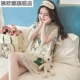 Cho con bú váy bà bầu váy mùa hè váy bà bầu ngắn tay ở nhà cho con bú quần áo đi chơi mùa hè - Giải trí mặc / Mum mặc