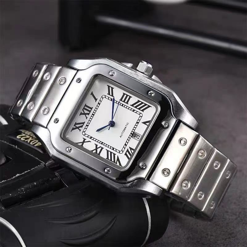 Classic Square Men's Watch, Full Quartz, Roman Retro, Stainless Steel Band, Waterproof, Calendar, Fashionable Watch, Business Watch Classic Square Men's Watch, Full Quartz, Roman Retro, Stainless Steel Band, Waterproof, Calendar, Fashionable Watch, Business Watch