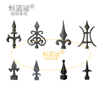 Iron accessories malleable cast solid spear point weldable cast iron spear head railing header square steel sleeve square tube spear tip