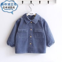 Aobei beauty little gentleman baby coat male treasure Corduroy pure cotton anti-dressing baby waterproof dinner coat Circumference thick