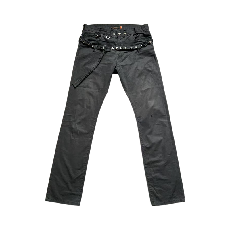 [Original Development] Undercover06Sst Rivet Belt Versatile Slim Fit Lightning Embroidery Magic Pants