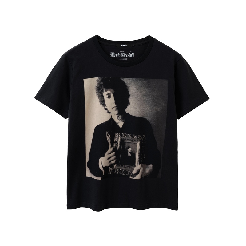 Oriental Dragon Sama Hysteric Glamour Hysterical Charm Bob Dylan Portrait Short-Sleeved Shirt