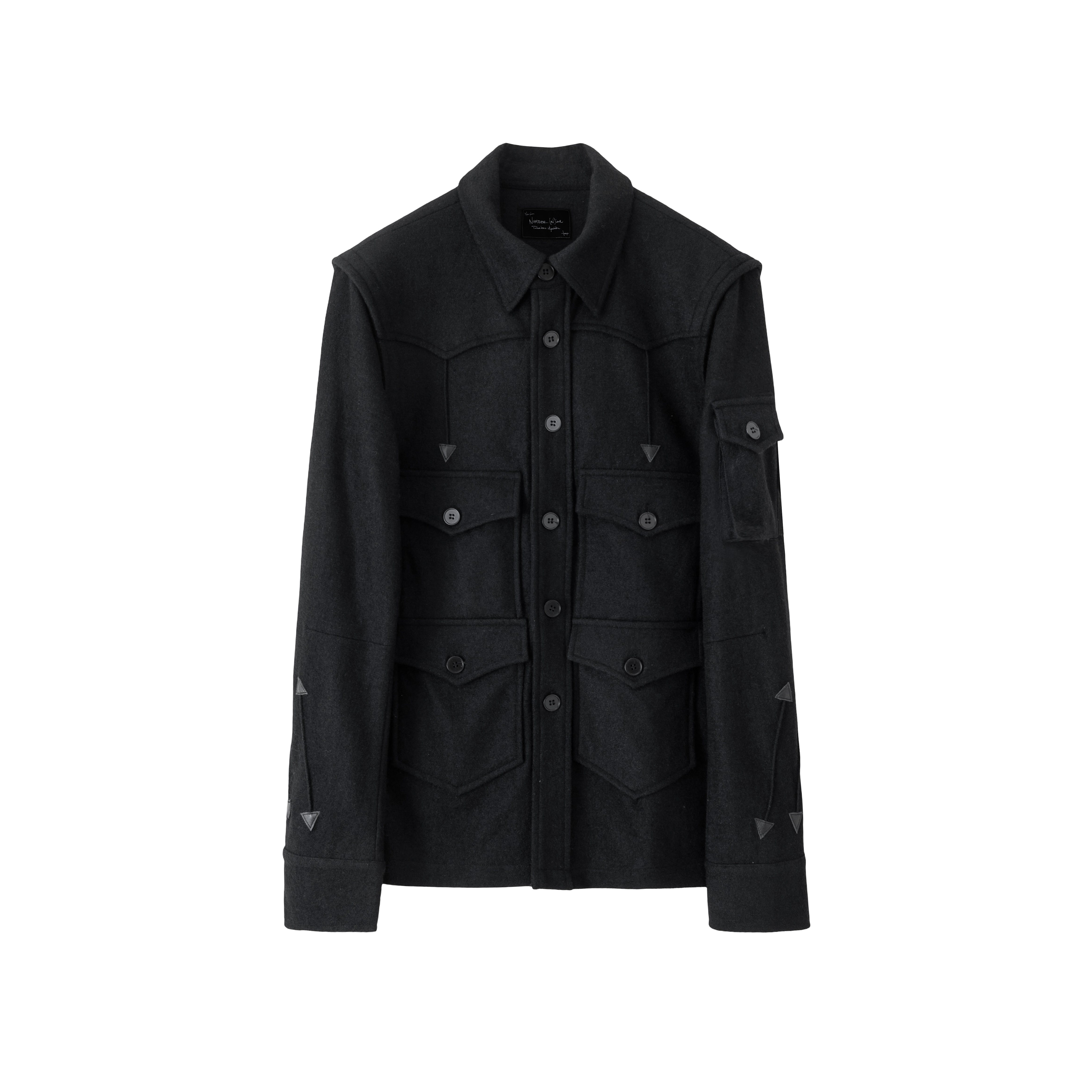 Dongfang Long Sama, номер 907aw, демонстрирует шерстяную кожаную куртку Slim-fit в разобранном виде из архива