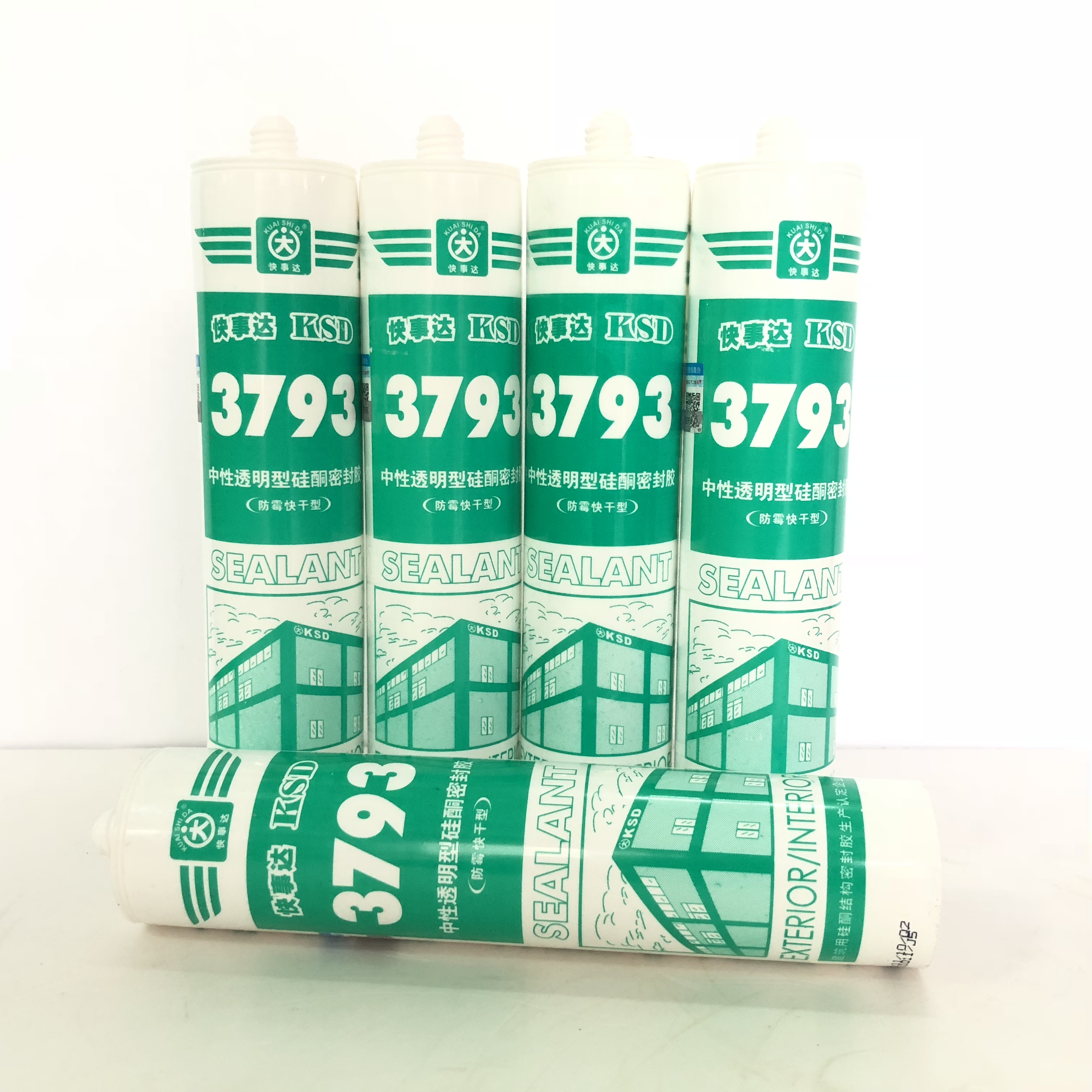 Kuashida 793 neutral glass glue silicone weather-resistant glue doors and windows kitchen and bathroom canopy 3793 quick-drying and mildew-proof