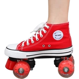 Мигающие детские роликовые коньки на четырех колесах для начинающих подходит для мужчин и женщин для уличного катания для взрослых