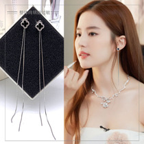 Long earrings 2021 New Tide temperament Korean Net red silver earrings female earrings earrings