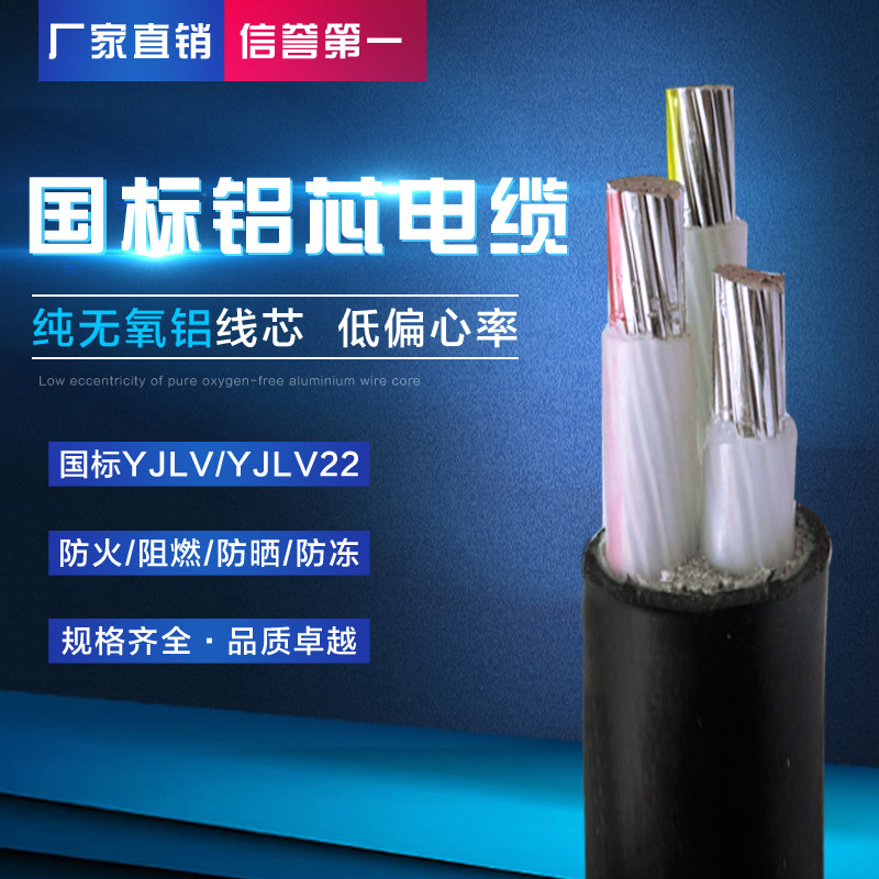 National Label Aluminum Core YJLV2 3 4 10 10 16 25 50 50 squared outdoor overhead Anti-ageing Wire & Cable