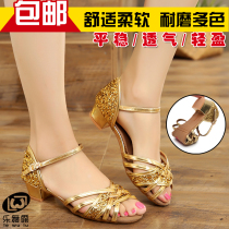 Girl Latin Dance Shoes Outdoor Children Dance Shoes Girls Beginners Soft-bottom Exercises High Heels Precisely Show Shoes