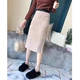 3 [nhà máy bán hàng trực tiếp 58] 18 mới nhung nước dày váy 0700082-8878 chân váy dạ tweed Váy