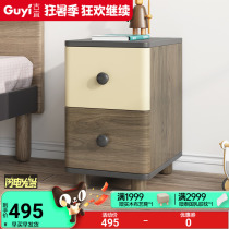 Childrens Bed Head Cabinet Solid Wood Legs Brief Nordic Home Bucket Lockers Small Lockers Subbedroom Bedside Containing Lockers