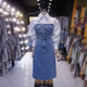 Shirt dress female stitching fake two-piece denim long skirt slim shirt dress temperament small skirt