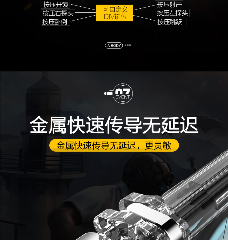 Ăn gà tạo tác để kích thích chiến trường điều khiển trò chơi một tay sáu ngón tay cầm Android S Apple X Jedi nút kích hoạt phụ trợ bắn súng bốn thực phẩm ma thuật đội quân gà tấn công sinh tồn hoang dã - Người điều khiển trò chơi tay cầm xbox
