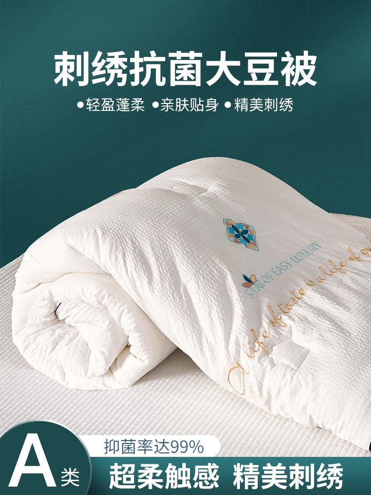Baijialovers Soybean Fiber Quilt Spring Autumn Quilt Air Conditioning Summer Quilt Core Summer Thin all season winter quilted by single double cotton quilt