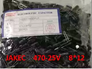 jakec new aluminum electrolytic capacitors 25V470UF 25V 470UF 8*12 500PCS package = 33 5