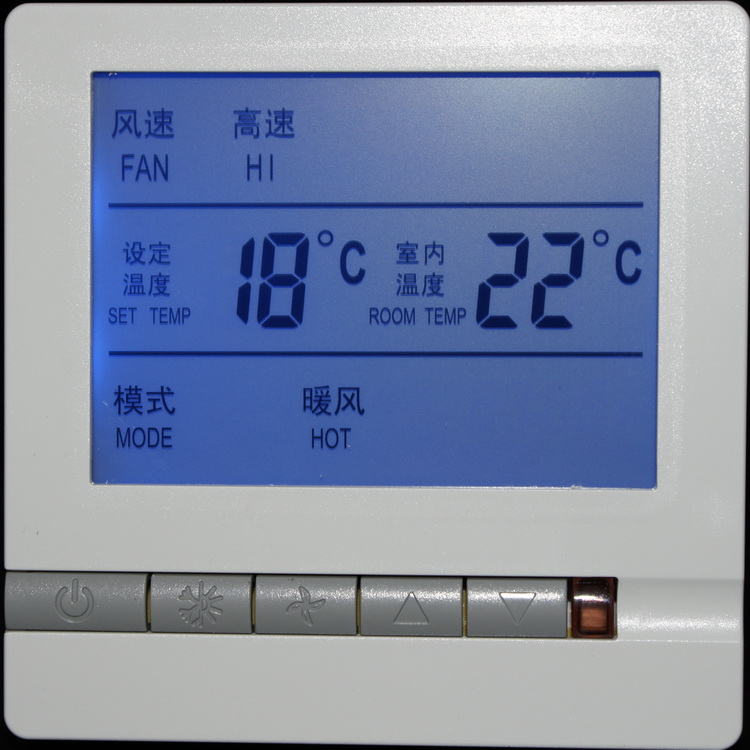 Central air conditioning room thermostat water system universal control panel remote control lcd three-speed switch York Carrier