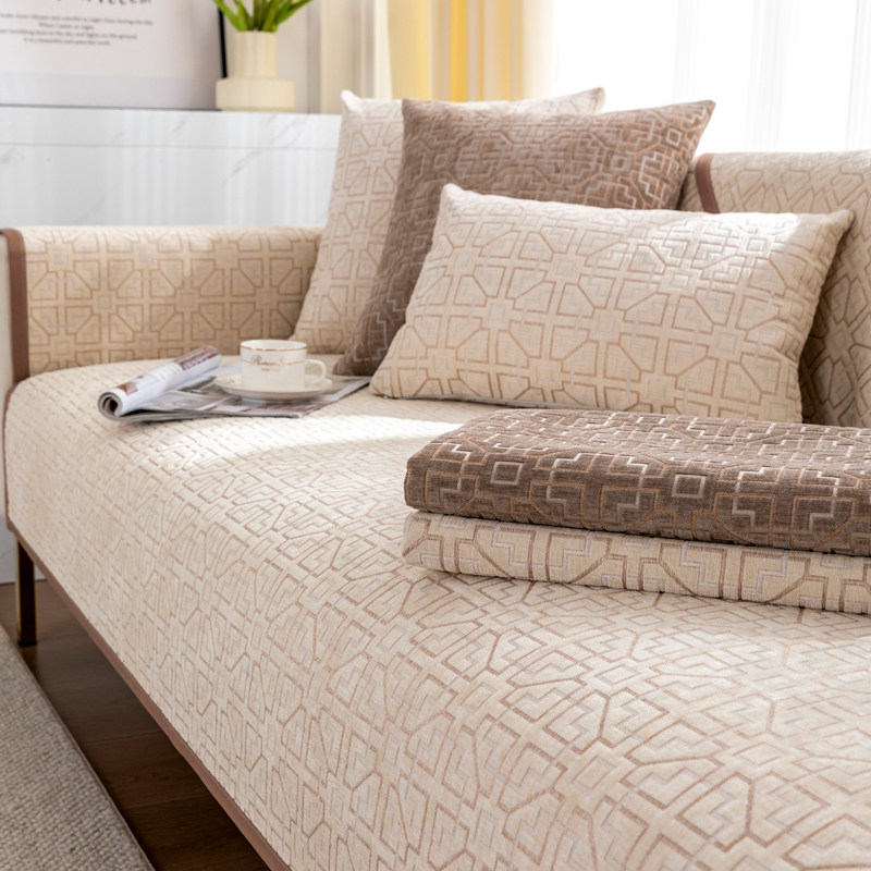 Sofa cushion four seasons universal simple modern cushion non-slip cushion leather sofa cover seat cushion universal cover cloth dustproof