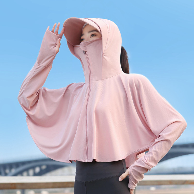 2022 new sunscreen clothing women can wear UV ice silk sunscreen clothing breathable thin blouse riding electric bike