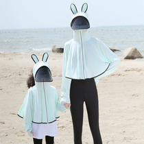 2021 New Net red sunscreen hat female summer mask anti-ultraviolet girl sun hat childrens cycling