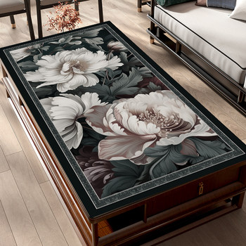 New chinese style table mat, light luxury and high-end coffee table, oil-proof, heat-insulating, waterproof, high-temperature-resistant, anti-scalding leather, no-wash tablecloth New chinese style table mat, light luxury and high-end coffee table, oil-proof, heat-insulating, waterproof, high-temperature-resistant, anti-scalding leather, no-wash tablecloth