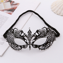 Foreign trade supply wrought iron mask metal hollow diamond mask dance half face eye mask half face small tip
