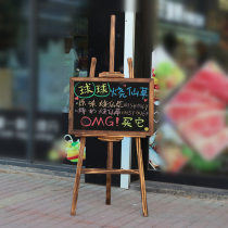 Retro solid wood bracket vertical small blackboard shop commercial handwritten publicity display Billboard home Message Board