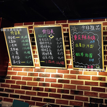 Solid wood frame magnetic small blackboard teaching Home hanging message board Coffee shop restaurant advertising menu price list