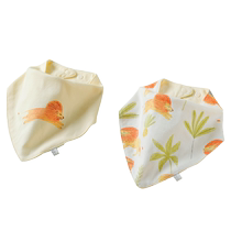 gb good baby baby triangle towel saliva towel pure cotton male and female baby anti-vomiting bib bib winter triangle towel