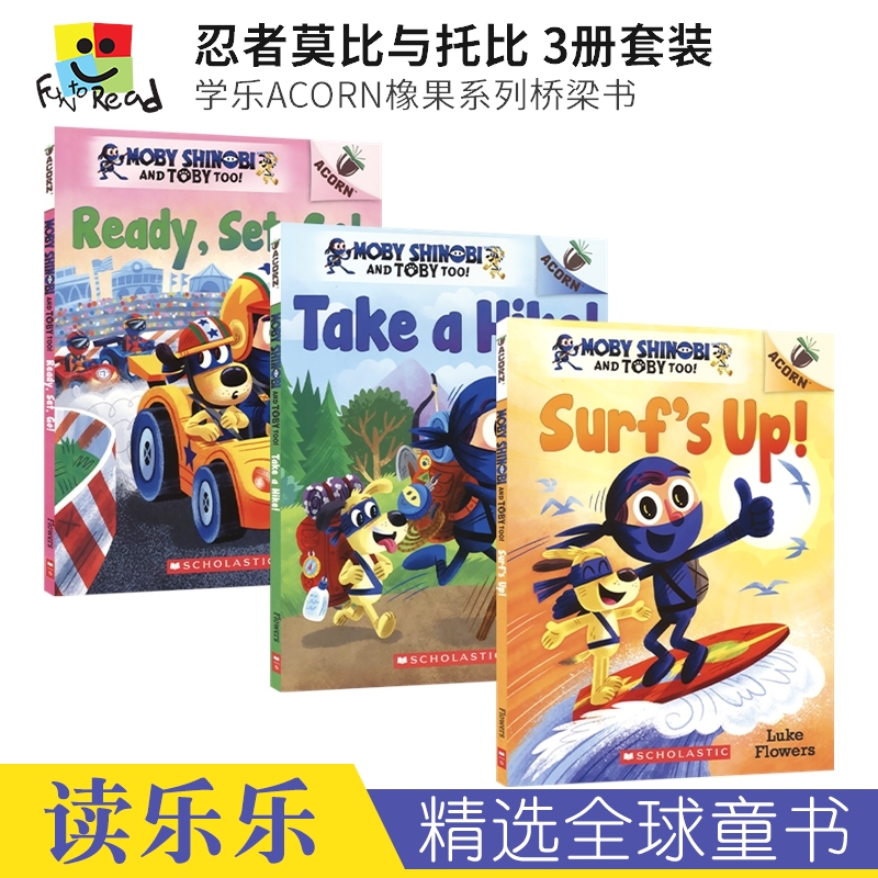 Moby Shinobi and Toby Too Surf's up Ready Set Go 3-Book Set of the Moby and Toby Series Scholastic Big Tree Sisters Edition Children's English Full-Color Bridge Books Original English Imported Books Moby Shinobi and Toby Too Surf's up Ready Set Go 3-Book Set of the Moby and Toby Series Scholastic Big Tree Sisters Edition Children's English Full-Color Bridge Books Original English Imported Books