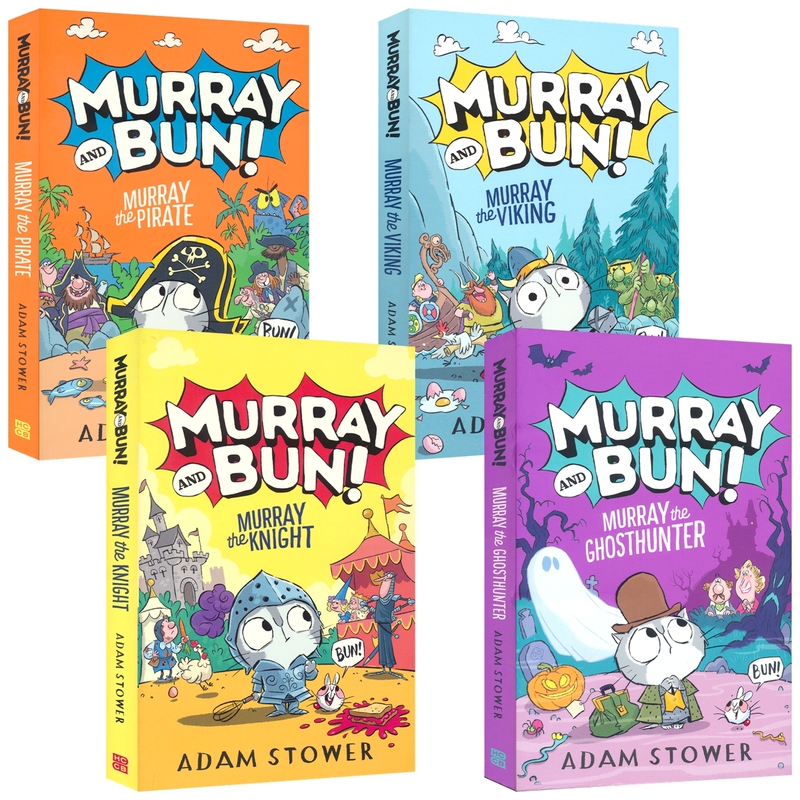 Murray and Bun Murray the Viking, Volumes 1-4 of the Series, Light History Science Popularization, Children's Storybook, Illustrated by David Walliams and Artist Adam Stower, Original English Edition Imported Murray and Bun Murray the Viking, Volumes 1-4 of the Series, Light History Science Popularization, Children's Storybook, Illustrated by David Walliams and Artist Adam Stower, Original English Edition Imported
