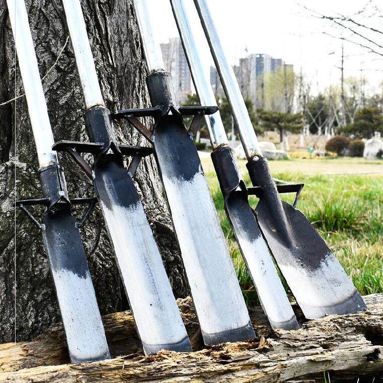 Iron shovel wear-resistant soil seed shovel portable deep groove shovel head agricultural all-steel thickened greening lift durable gardening wild vegetables