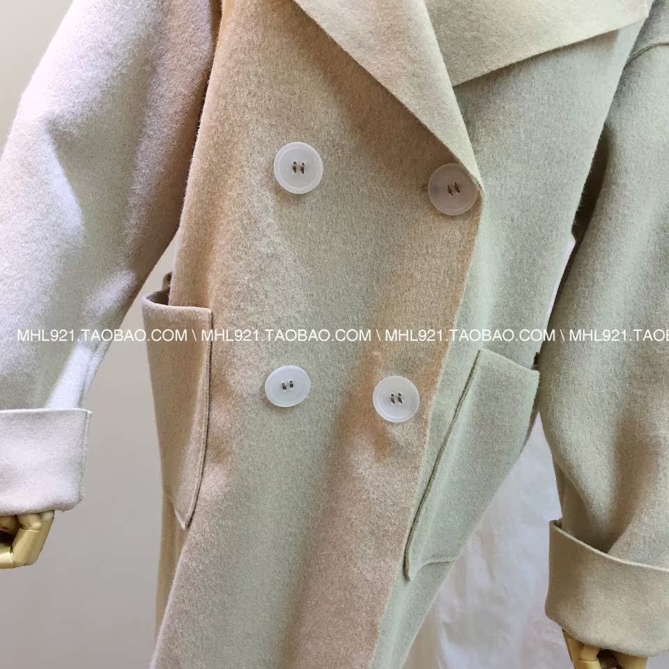 Mixiang 8616 mùa thu và mùa đông phiên bản mới của Hàn Quốc với màu lông rắn hoang dã hai mặt giả lông cừu hai mặt áo khoác len nữ áo dạ nữ dáng ngắn