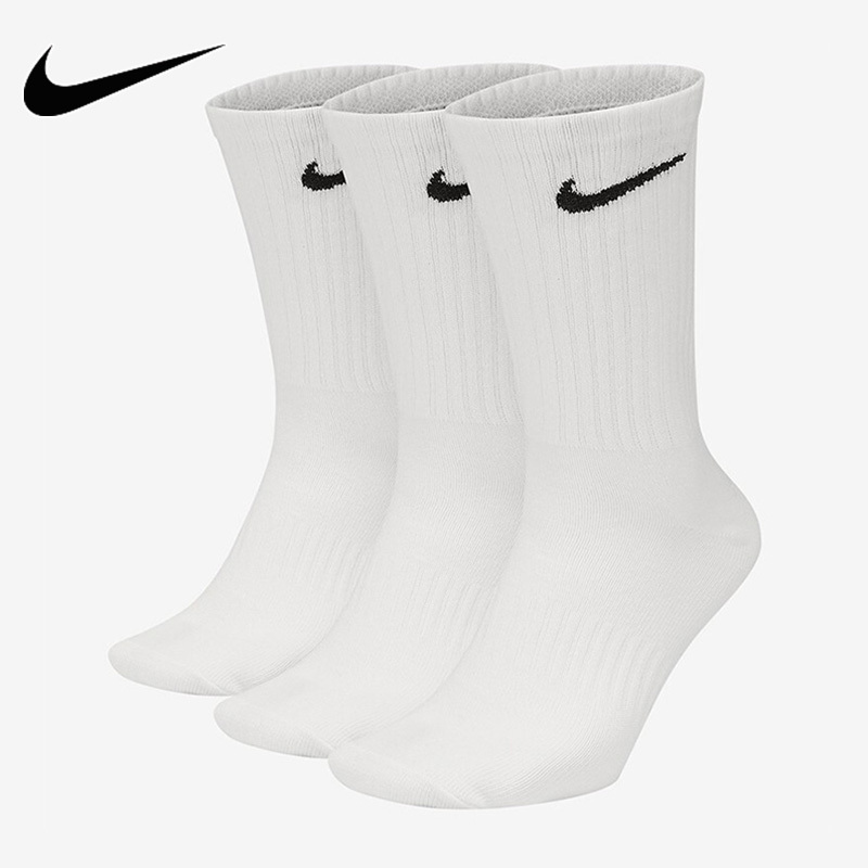 Nike Socks Men's Socks Women's Socks 2023 Summer New Three-Pair Pack Basketball Socks Mid-Calf Socks Sx7676-100