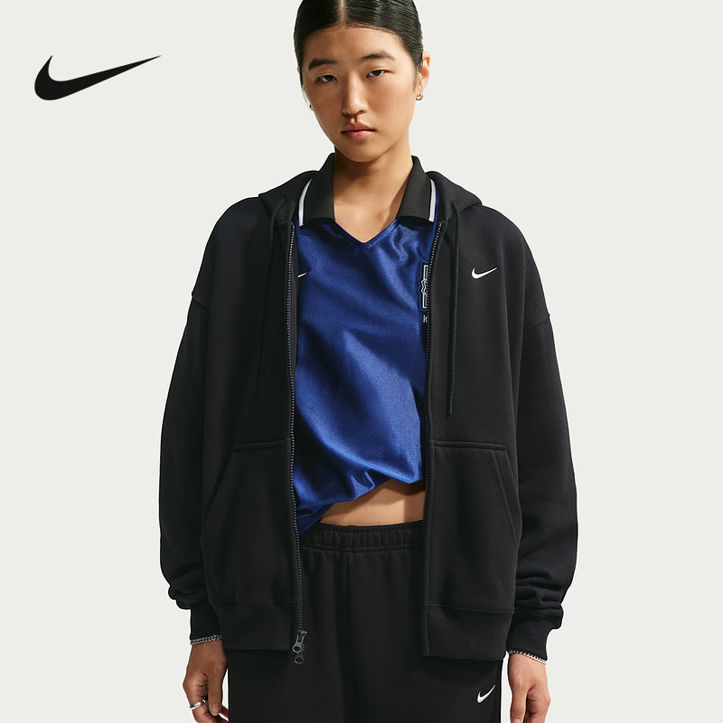 Nike Nike Women's Sweatshirt Loose Sports Jacket Autum New Style Fleece Cardigan Zipper Im8085-001