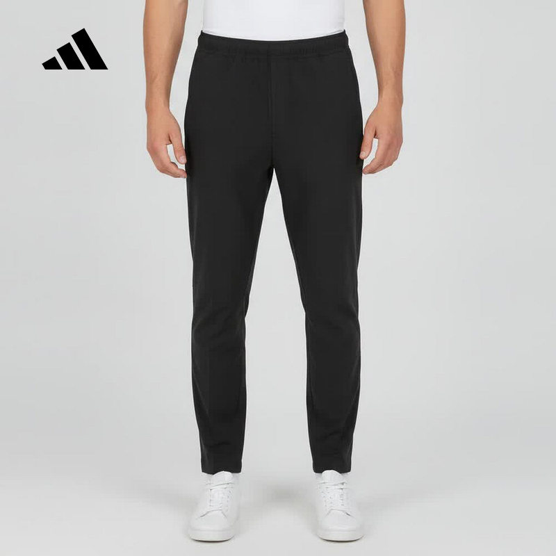 Adidas Adidas Quick-Dry Flat-Front Sports Casual Pants Men's Black Zip Pocket Woven Long Pants Ky5027 Adidas Adidas Quick-Dry Flat-Front Sports Casual Pants Men's Black Zip Pocket Woven Long Pants Ky5027