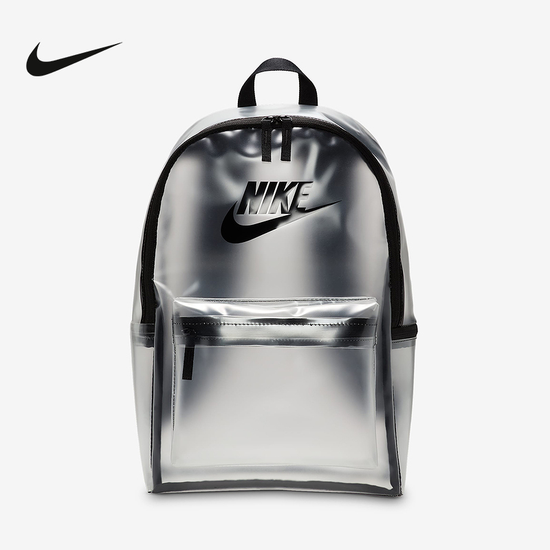 Nike Nike Men's and Women's Backpacks 2025 New Retro Metallic Silver Gray Sports Bag Hv8920-908