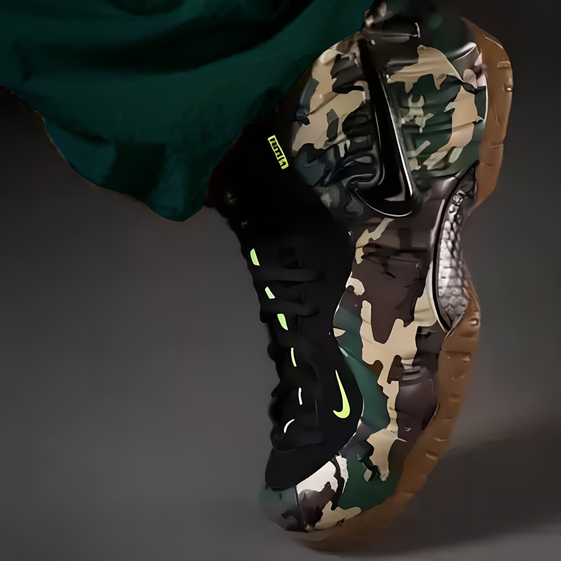 Nike Foamposite Pro Military Green Camouflage Foam Men's Retro Basketball Shoes Im5204-001 Nike Foamposite Pro Military Green Camouflage Foam Men's Retro Basketball Shoes Im5204-001