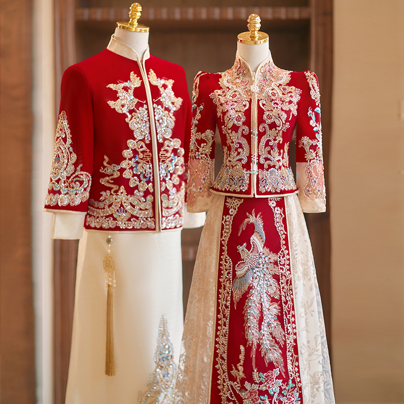 Heavy-Duty Summer Style Bridal Xiuhe Dress 2026 New Chinese-Style Wedding Dress, Toast Dress, Slimming Wedding Dress, Xiuhe Dress