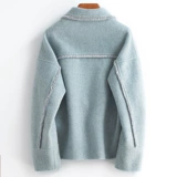 Короткая шерстяная двусторонная альпака, шерстяное пальто, коллекция 2022