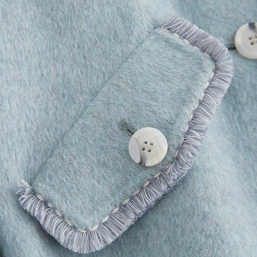 Короткая шерстяная двусторонная альпака, шерстяное пальто, коллекция 2022