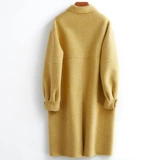 Двусторонное шерстяное пальто, осеннее, в корейском стиле, средней длины