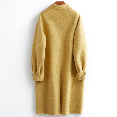 Двусторонное шерстяное пальто, осеннее, в корейском стиле, средней длины